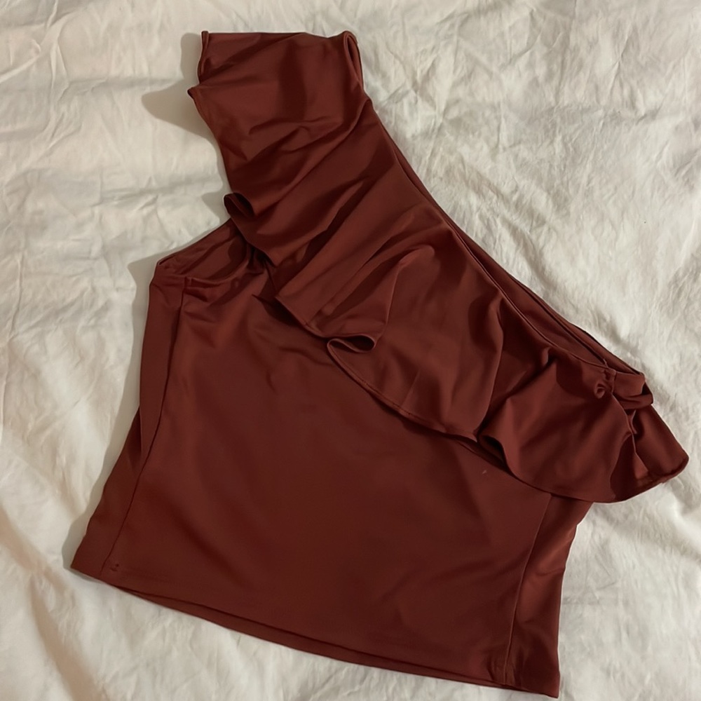 Express One Shoulder Cropped Tank size small - Picture 4 of 6